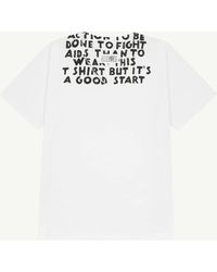 MM6 by Maison Margiela - V-Neck Sida T-Shirt - Lyst