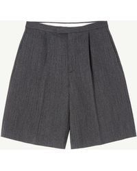 MM6 by Maison Margiela - Striped Wool Blend Tailored Shorts - Lyst