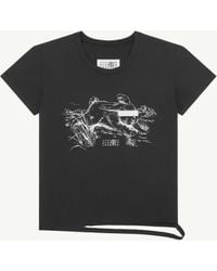 MM6 by Maison Margiela - Rabbit Print T-Shirt - Lyst