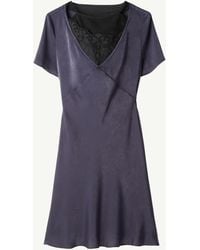MM6 by Maison Margiela - Double Layer Lining-Look Slip Dress - Lyst