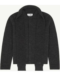 MM6 by Maison Margiela - Scarf Knit Cardigan - Lyst
