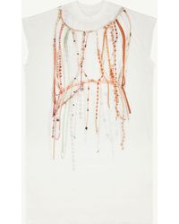 MM6 by Maison Martin Margiela - Jerseykleid Mit Perlen, Frau, Größe - Lyst