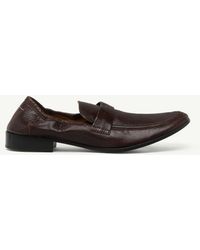 MM6 by Maison Margiela - Swing-Toe Leather Loafers - Lyst