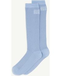 MM6 by Maison Margiela - Rib Knee-High Socks - Lyst