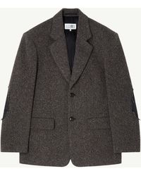 MM6 by Maison Margiela - Wool Tweed Suit Jacket - Lyst