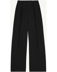 MM6 by Maison Margiela - Wool Wide-Leg Trousers - Lyst