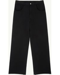 MM6 by Maison Margiela - Logo-Embroidered Unbrushed Cotton Trousers - Lyst