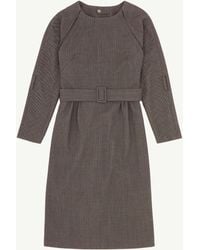 MM6 by Maison Margiela - Belted Draped Midi Dress - Lyst