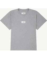 MM6 by Maison Margiela - Label Cotton Jersey T-Shirt - Lyst