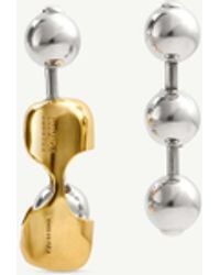 MM6 by Maison Margiela - Two-Tone Orb Drop Earrings - Lyst