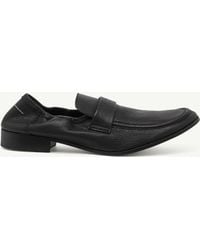 MM6 by Maison Margiela - Leather Swing Toe Loafers - Lyst