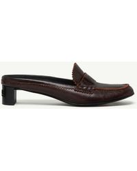MM6 by Maison Margiela - Swing Toe Leather Loafer - Lyst