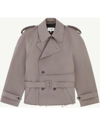 MM6 by Maison Margiela - Cropped Trench Coat - Lyst