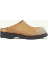 MM6 by Maison Margiela - Washed Suede Biker Mules - Lyst