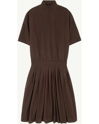 MM6 by Maison Margiela - Wool Shirting Shirt Dress - Lyst