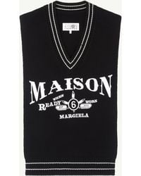 MM6 by Maison Margiela - Wool Sweater Vest - Lyst