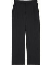 MM6 by Maison Margiela - Creased Wool-Blend Trousers - Lyst