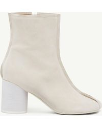 MM6 by Maison Margiela - Suede Anatomic Stitch Toe Ankle Boots - Lyst