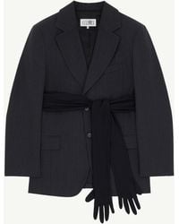 MM6 by Maison Margiela - Wool-Blend Blazer With Gloves - Lyst