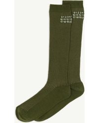 MM6 by Maison Margiela - Rib Knee-High Socks - Lyst