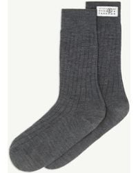 MM6 by Maison Margiela - Wool Blend Socks - Lyst