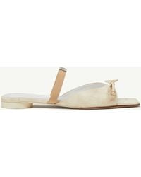 MM6 by Maison Margiela - Bow-Detailed Leather Slingback Shoes - Lyst