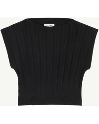 MM6 by Maison Margiela - Pleated Sleeveless Top - Lyst
