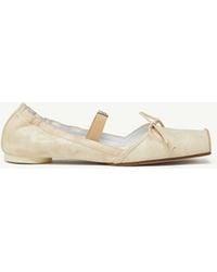 MM6 by Maison Margiela - Square-Toe Leather Ballerina Shoes - Lyst