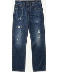 MM6 by Maison Margiela - Distressed Wash Denim Jeans - Lyst
