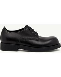 MM6 by Maison Margiela - Leather Biker Lace-Up Shoes - Lyst