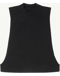MM6 by Maison Margiela - Cotton Jersey Sleeveless Top - Lyst