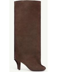 MM6 by Maison Margiela - Suede Anatomic Tube Boots - Lyst