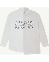 MM6 by Maison Margiela - Numeric Asymmetric Shirt - Lyst