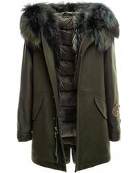 Mr & Mrs Italy New York Parka Midi With Fur - Green