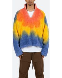 MNML Tie Dye Sherpa Pullover - Blue