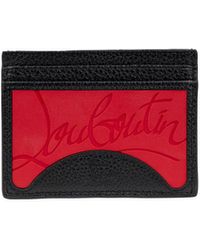 Christian Louboutin - Logo-debossed Rubber And Leather Cardholder - Lyst