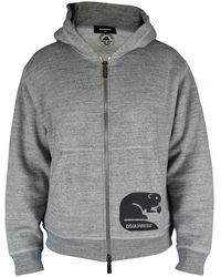 DSquared² - Cotton Zip-Up Cardigan Waistcoat - Lyst