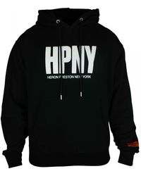 Heron Preston - Hooded Cotton Sweatshirt With Bold Logo - Lyst