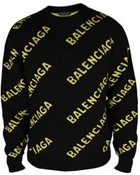Balenciaga - Logo Knit Sweater - Lyst