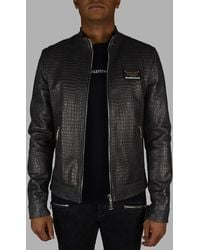 Philipp Plein Leather jackets for Men | Online Sale up to 50% off | Lyst