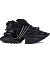 Balmain - Sneakers de cuero de cabra noir con diseño en capas - Lyst