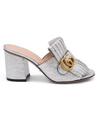 gucci silver mule
