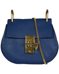 Chloé Mini Drew Shoulder Bag - Blue