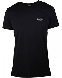 Balmain - Mini Logotipo Flocked Camiseta - Lyst