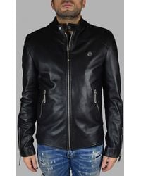 Philipp Plein Leather jackets for Men | Online Sale up to 49% off | Lyst