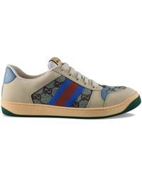 Gucci - Screener Sneaker With Crystals, , Gg Canvas - Lyst