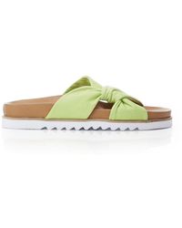 Moda In Pelle - Nylaa Lime Green Leather - Lyst