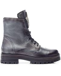 Moda In Pelle - Oakleigh Dark Pewter Leather - Lyst