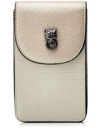 Moda In Pelle - Buzby Bag Taupe Patent Mocc Croc - Lyst