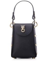 Moda In Pelle - Joie Bag Black And Gold Metallic Leather - Lyst